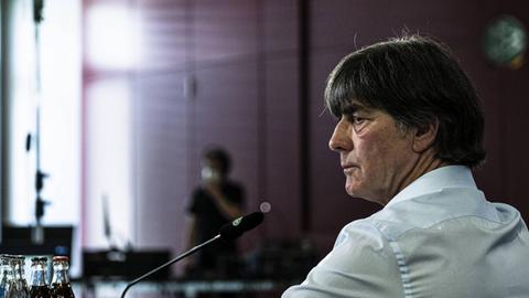 Bundestrainer Joachim Löw bei der Bekanntgabe des EURO-Kaders in einer virtuellen Pressekonferenz in Frankfurt am Main am 19.05.2021