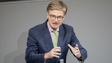 31.01.2019, Berlin: Matern von Marschall (CDU), Mitglied des Deutschen Bundestages, spricht zu Anträgen ?Für europäische Grundwerte und eine wehrhafte Demokratie" im Deutschen Bundestag. Foto: Christoph Soeder/dpa | Verwendung weltweit