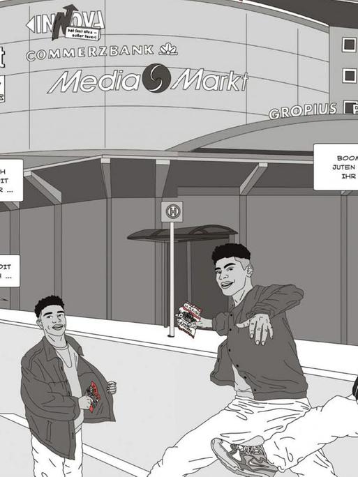 Ausschnitt aus der Graphic Novel "Sonne und Beton".