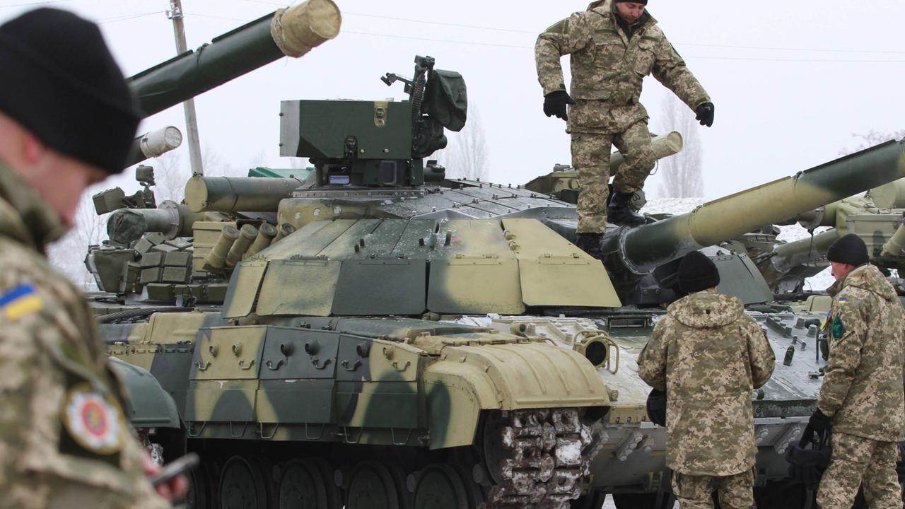 Ukrainische Soldaten Anfang Dezember in Charkiw