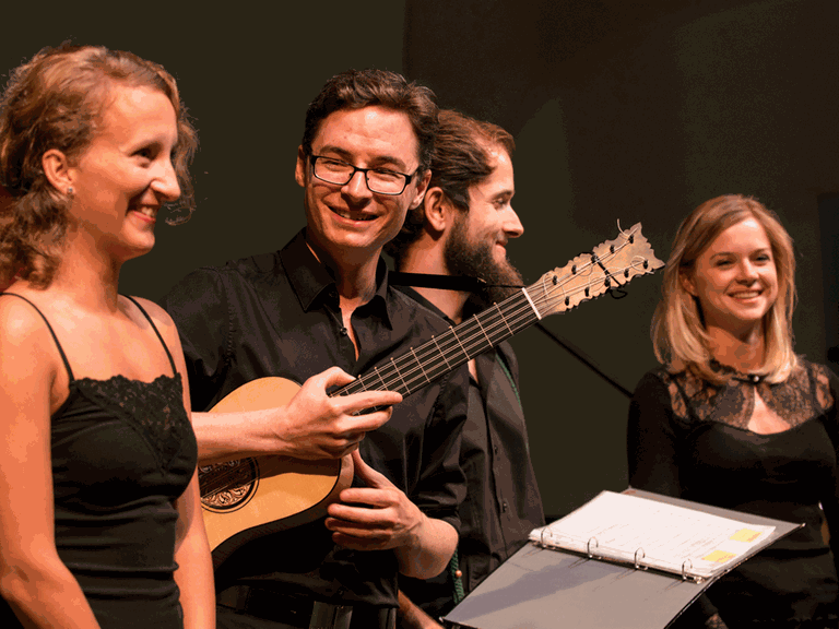 Das Ensemble Komos - Träger des Publikumspreises von Deutschlandradio Kultur und des Musikfests Erzgebirge im Alten Stadtbad Annaberg-Buchholz am 10. September 2016