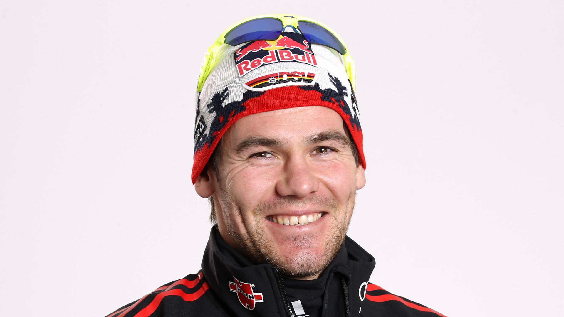 Der Biathlet Michael Rösch,aufgenommen am 27.10.2010 beim Fototermin des DSV ( Deutscher Skiverband) während der Einkleidung für die Wettkampfsaison 2010/2011 in Ingolstadt