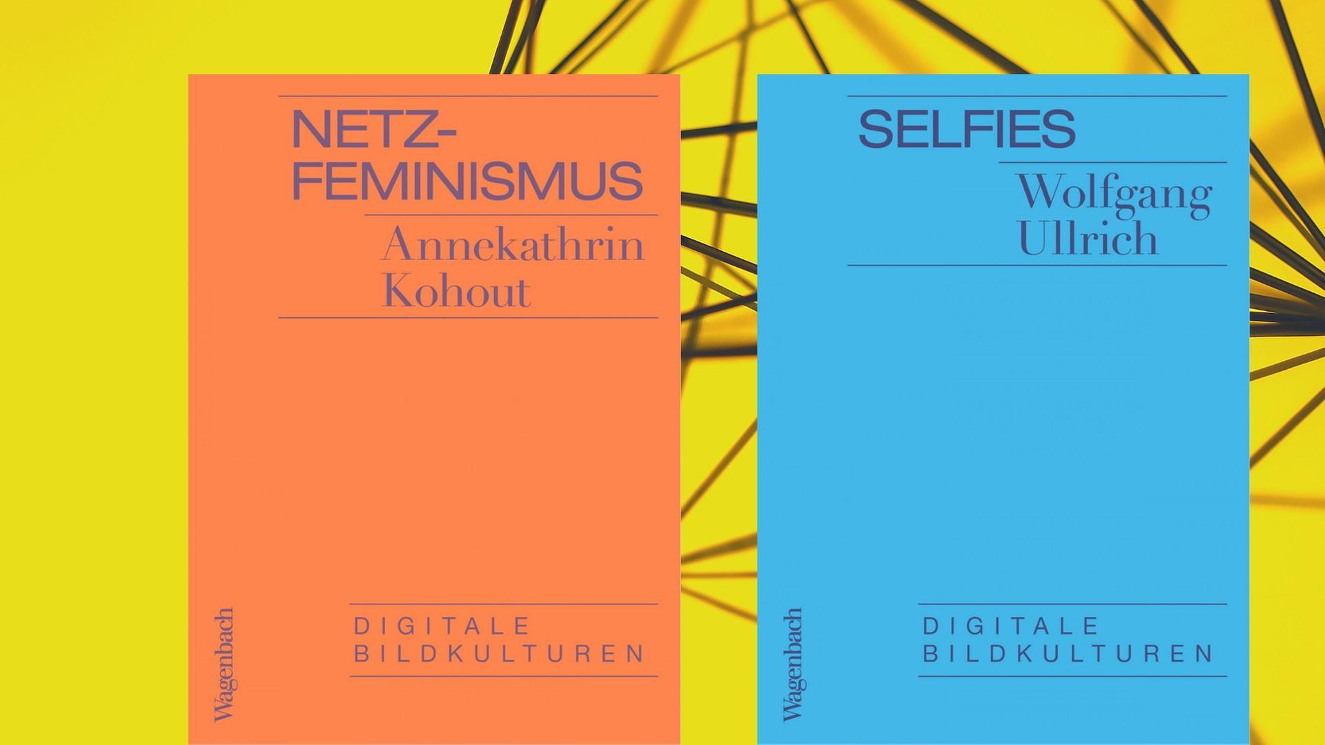 Buchcover der Reihe „Digitale Bildkulturen“, links: "Netz-Feminismus", rechts: "Selfies"