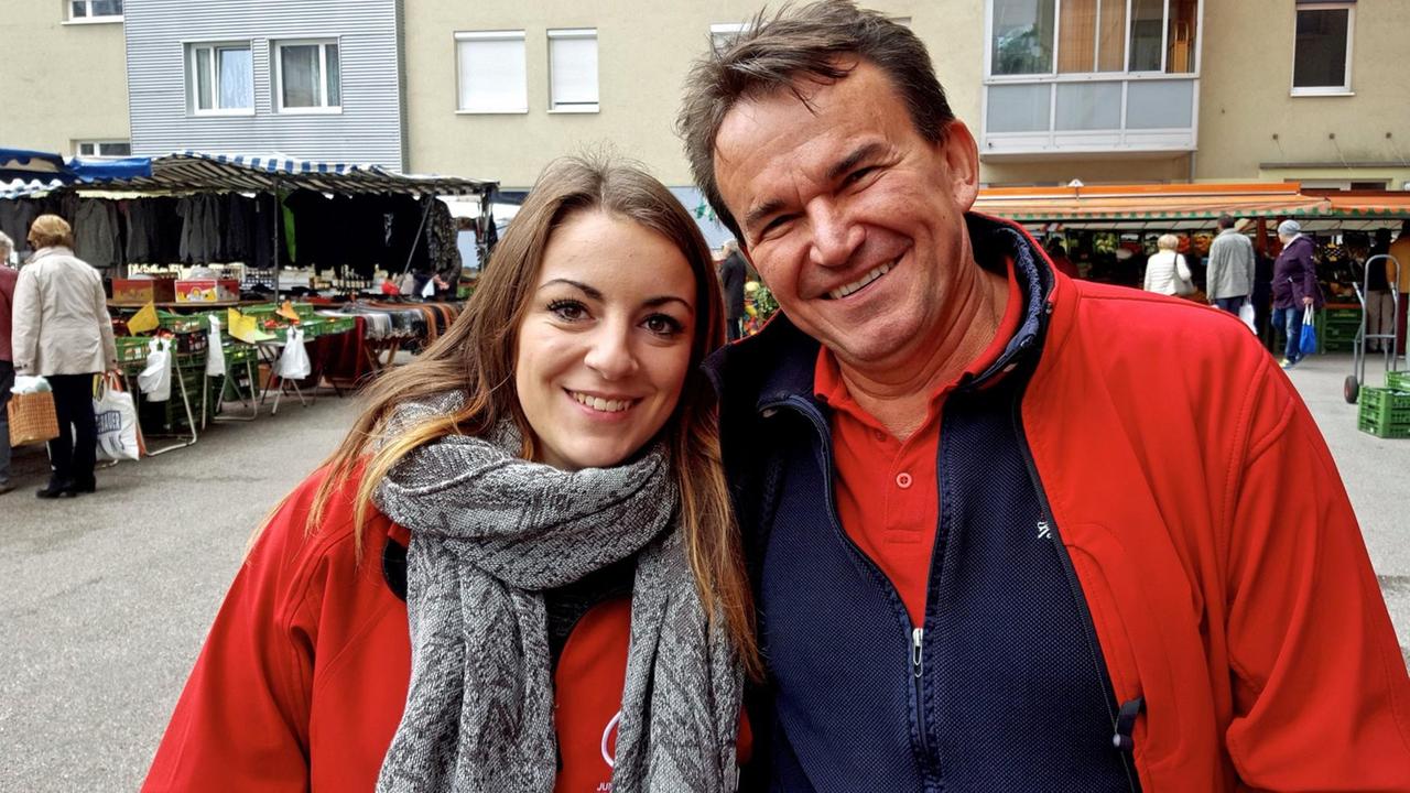 Julia Breitwieser und Mato Simunovic von der SPÖ in Wels in Österreich