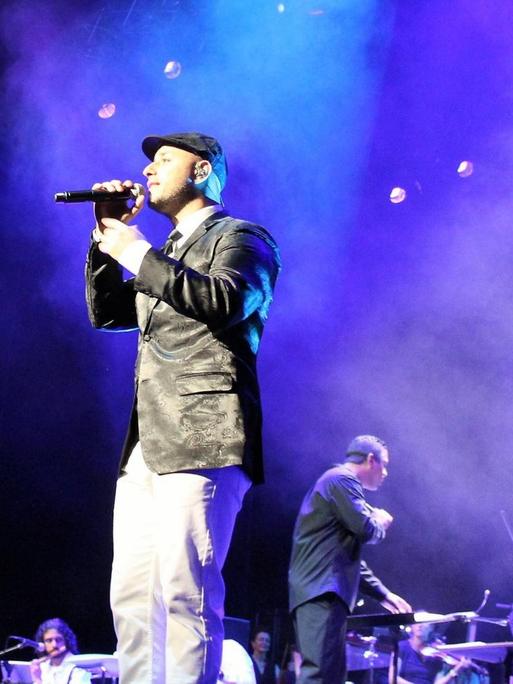 Der muslimische Singer-Ssongwriter Maher Zain bei einem Konzert in Cape Townim Jahr 2018.