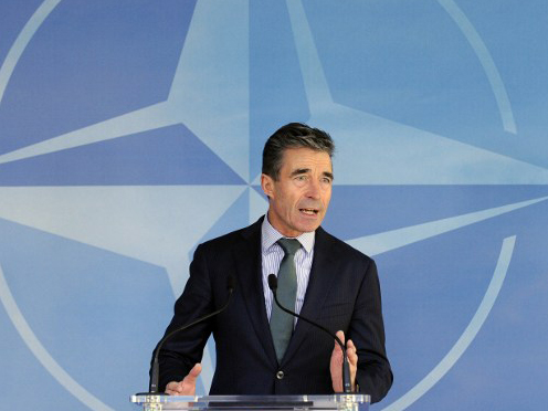 NATO-Generalsekretär Anders Fogh Rasmussen in Brüssel