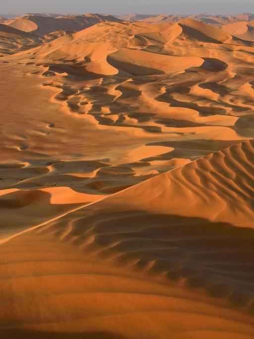 Sanddünen in der Wüste Dhofar im Oman