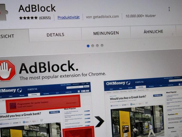 Adblock - ein Programm um Werbung auf einer Webseite zu entfernen