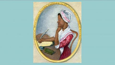 Die Radierung zeigt die Dichterin Phillis Wheatley im Alter von etwa 20 Jahren.