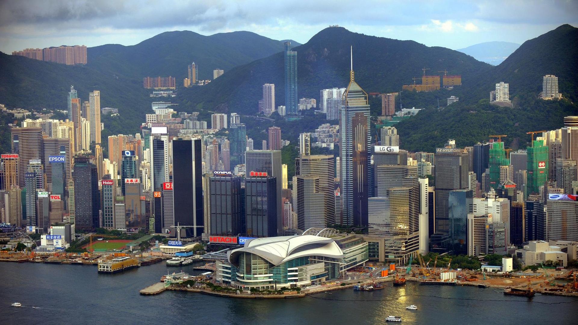 Blick auf die Skyline von Hong Kong Blick auf die Skyline von Hong Kong