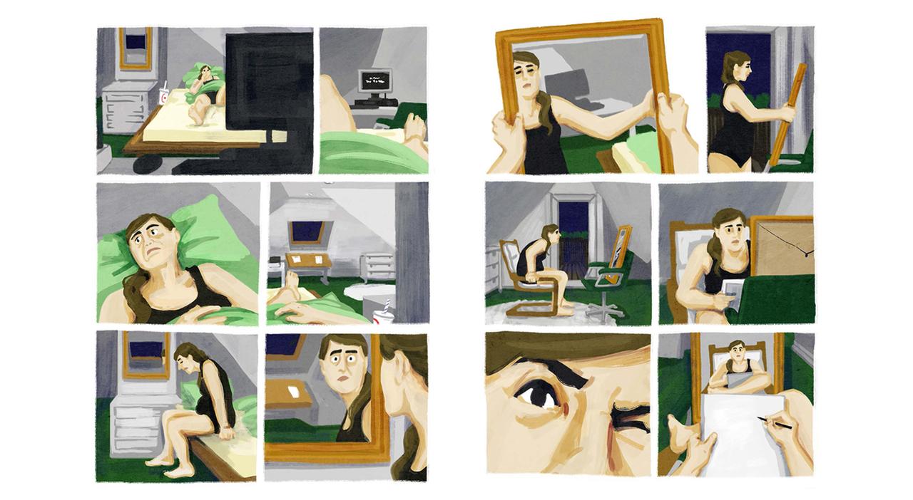 Comicausschnitte aus "Bei mir zuhause" von Paulina Stulin.