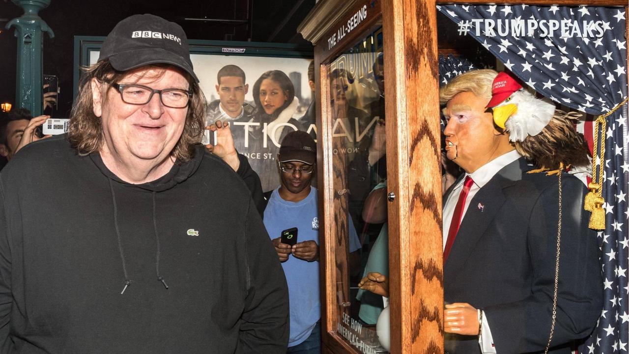 Filmemacher Michael Moore bei der Premiere zu seinem Film "Michael Moore in Trumpland"