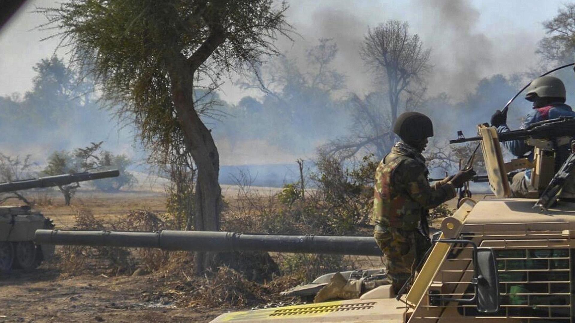 Einsatz der nigerianischen Armee im Sambisa-Wald.