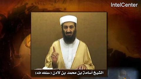 Osama bin Laden in einer seiner früheren Videobotschaften. 