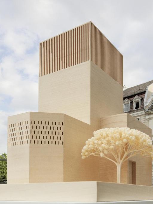 Architekturentwurf des House of One, das am Berliner Petriplatz entstehen soll: In dem Gebäude sollen eine Synagoge, eine Moschee und eine Kirche verbunden werden.