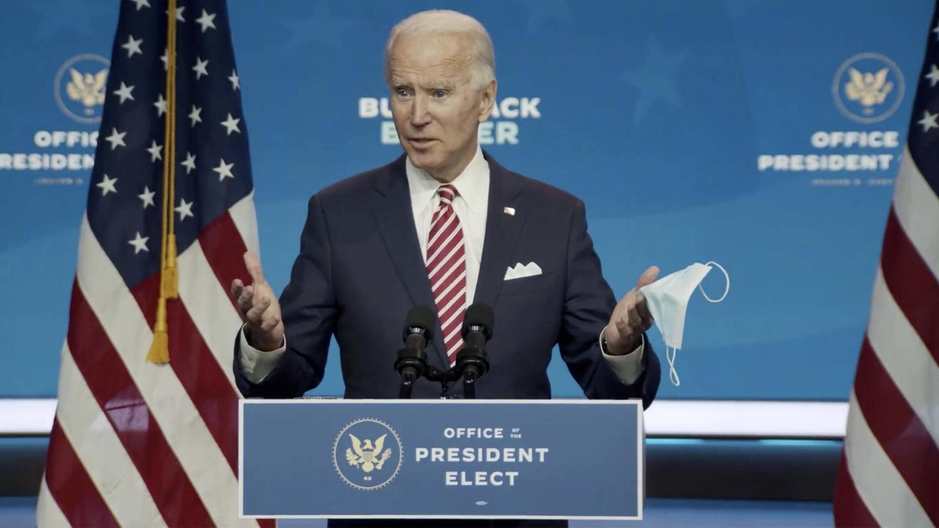 Der gewählte US-Präsident Joe Biden im November 2020