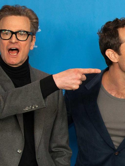 Colin Firth und Jude Law, Hauptdarsteller des Films "Genius", zu Gast bei der 66. Berlinale 2016.