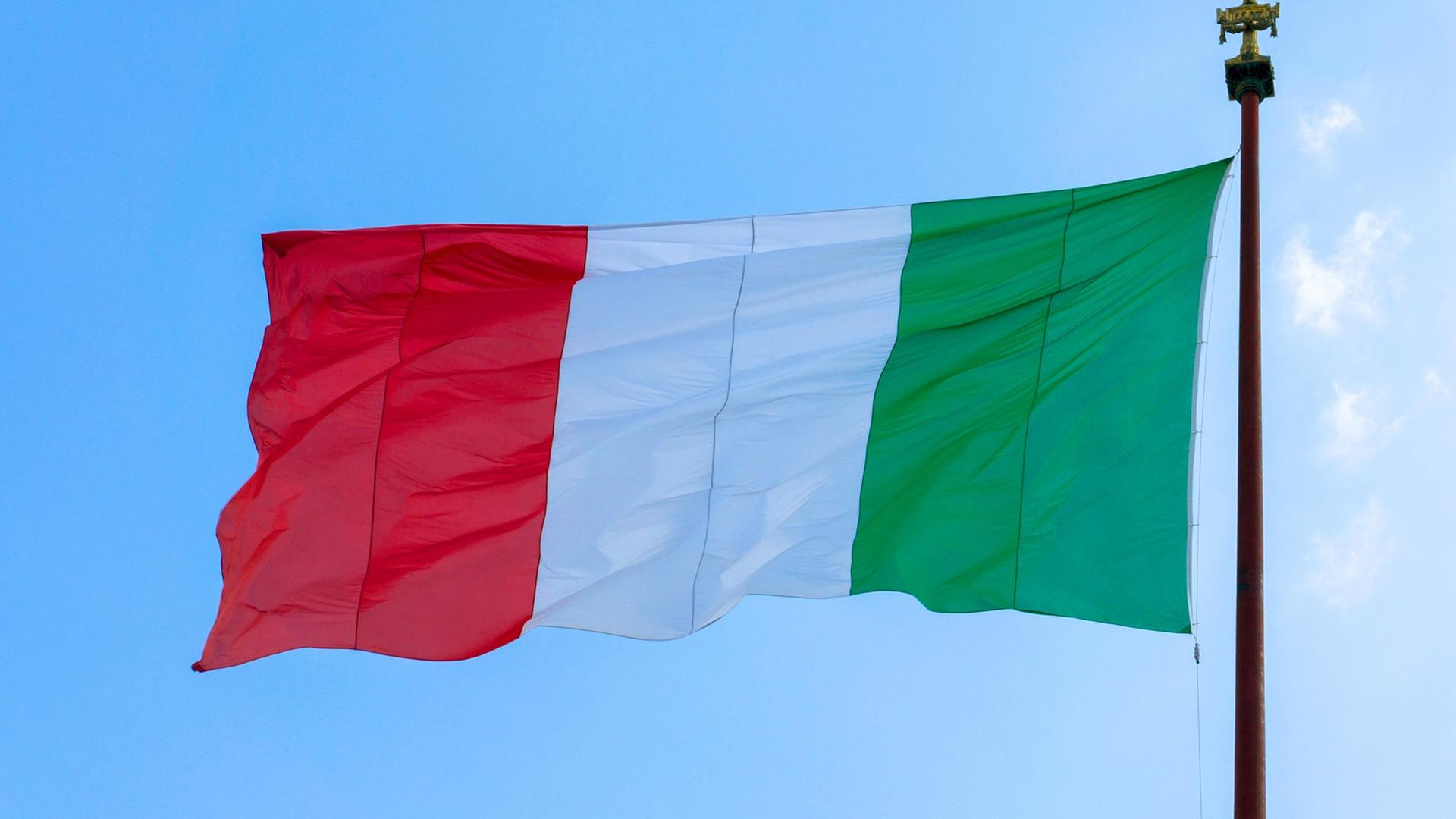 Die Nationalflagge von Italien