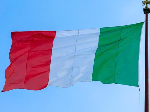 Die Nationalflagge von Italien