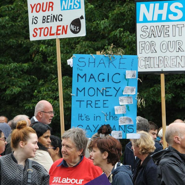 July 4, 2017 - Weston-Super-Mare, North Somerset, UK - Weston-super-Mare, North Somerset, UK. A protest against the overnight closure of Weston General Hospital Accident and Emergency department is held before the Weston Area Health NHS Trust  Board meeting at Weston General Hospital which is to agree the temporary overnight closure of the Accident & Emergency department because of staffing levels, with no projected date given for a return to 24hr service. It was announced last month the A&E unit would be closing between 10pm and 8am from Tuesday 04 July, after a Care Quality Commission inspection raised concerns over the long-term sustainability of staffing levels. The decision has been made on patient safety grounds because the trust cannot provide enough specialist hospital doctors to safely staff the A&E department overnight. Patients arriving by ambulance will instead be taken to either the BRI or Southmead in Bristol, or Taunton’s Musgrove Park hospitals, and anyone who would otherwise turn up to the A&E department themselves is being urged to either try to get to Bristol or ring the NHS helpline on 111. Unison, the trade union representing health workers, said it was vital the NHS bosses running Weston’s hospital had a plan in place to reinstate the 24 hour service as soon as possible, so the temporary closure didn’t become permanent. Unison says the closure comes from a staffing shortage that is the direct result of the government running down the NHS, and that on the week of the NHS' 69th birthday, they value this national treasure and the staff who keep it going more than ever. A hospital spokesman said they had no choice to close the unit after the CQC report rated the A&E department ‘inadequate’, and that A&E has been fragile for several years as a result of ongoing challenges around medical recruitment and a national shortage of A&E doctors which has made this position worse. They have become heavily reliant on locum and agency workers and ...