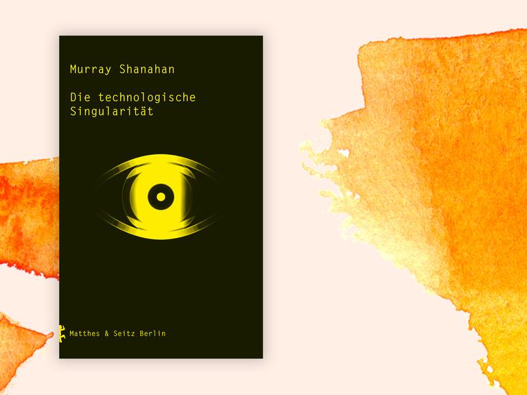 Das Buchcover "Die technologische Singularität" von Murray Shanahan ist vor einem grafischen Hintergrund zu sehen.