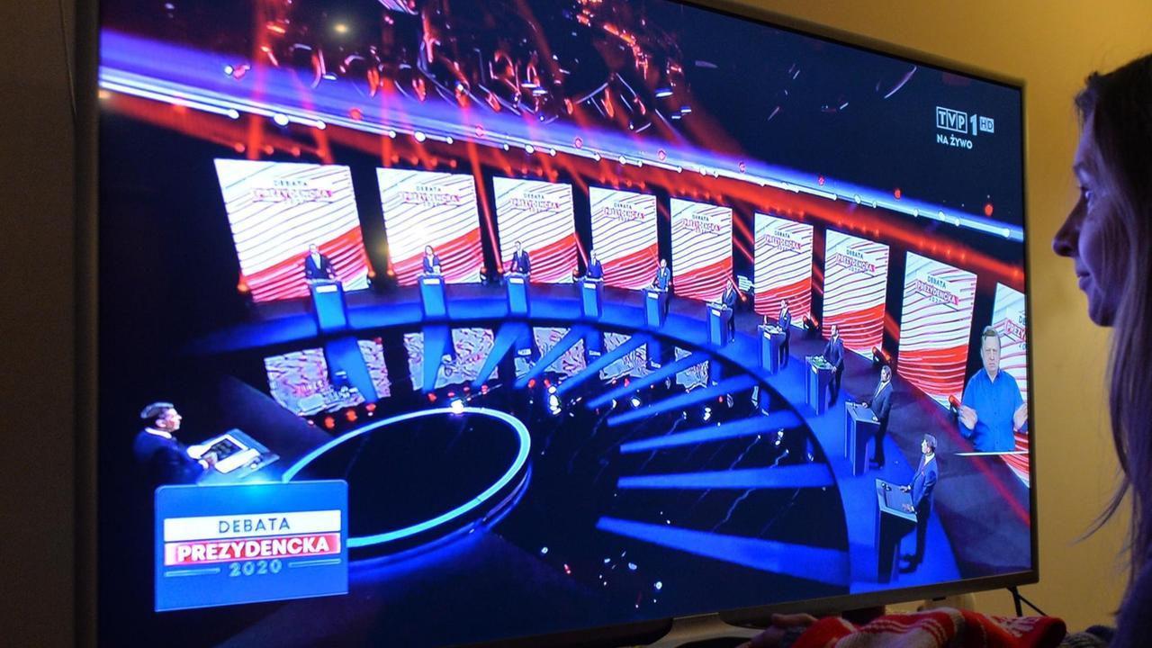 TV-Debatte der Kandidaten für das polnische Präsidentschaftsamt
