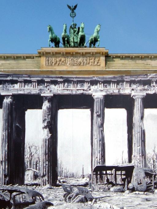 Foto-Installation am Brandenburger Tor