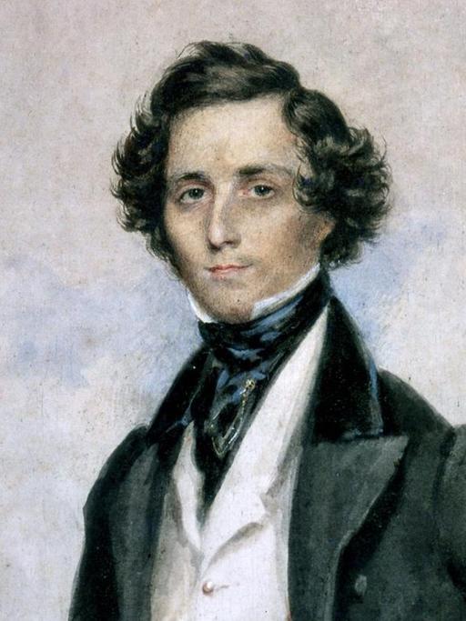 In der Mode von 1825 malte James Warren Childe den jungen Komponisten mit dunklen Locken.