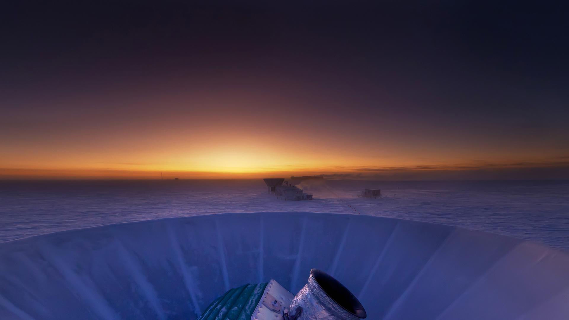 Das Teleskop Bicep2 am Südpol