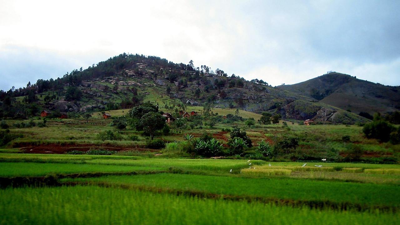 So sah Madagaskar vor den Dürrejahren aus - ein Bild aus dem Jahr 2011 zeigt grüne Felder und bewaldete Hügel. So sah Madagaskar vor den Dürrejahren aus - ein Bild aus dem Jahr 2011 zeigt grüne Felder und bewaldete Hügel.