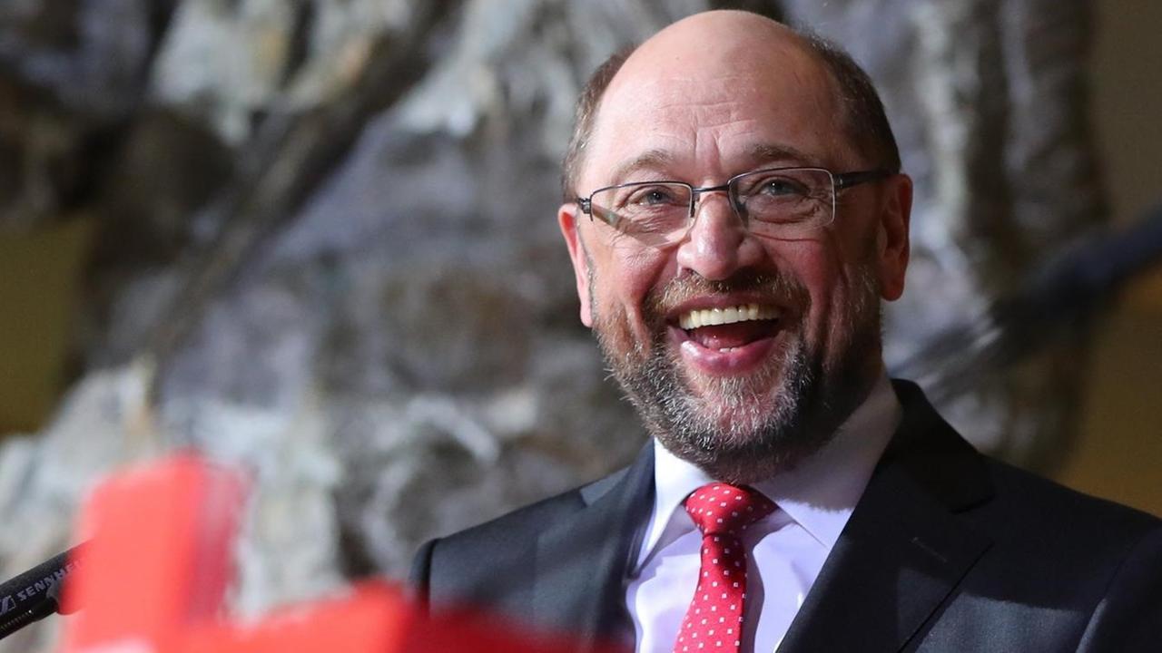 Martin Schulz (SPD) kommt am 24.01.2017 in Berlin in der SPD-Zentrale zu einer Pressekonferenz. 