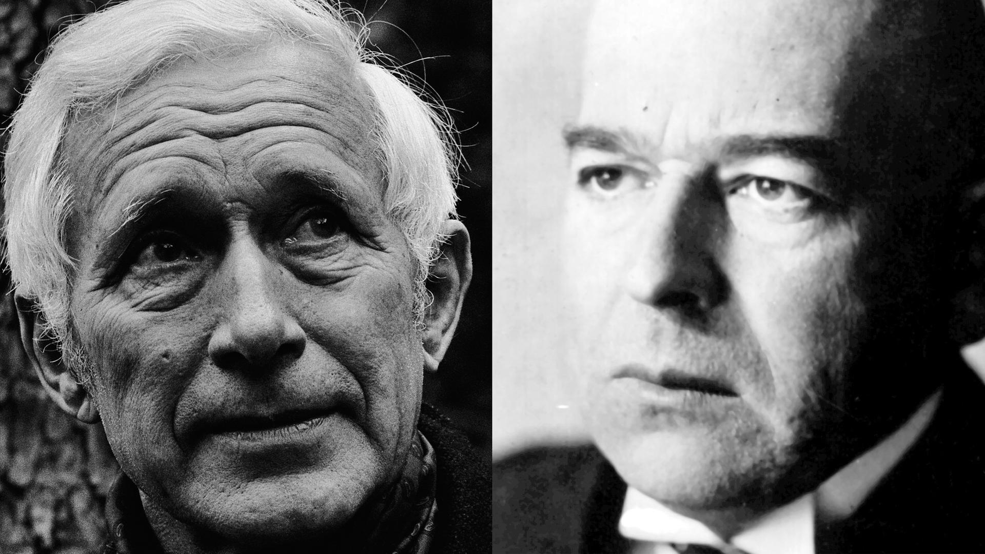 Schriftsteller Ernst Jünger (li) und der Philosoph Oswald Spengler (re) (Montage)