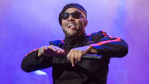 Tarek Ebéné, Sänger der Band K.I.Z., auf dem Hurricane Festival.
