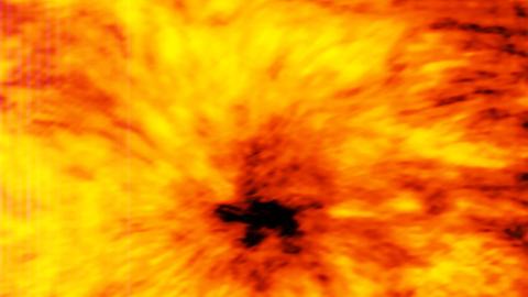 Ein riesiger Sonnenfleck, beobachtet von ALMA.