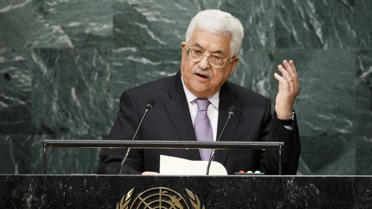 Der Palästinenserpräsident Mahmoud Abbas redet vor den Vereinten Nationen am 22. September 2016.