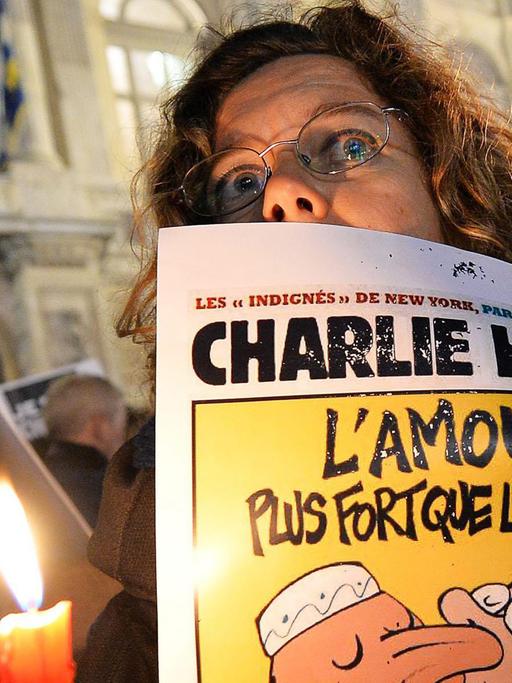 Nach dem Anschlag auf "Charlie Hebdo" gab es viele Zeichen der Solidarität - auch international (wie hier in Turin).