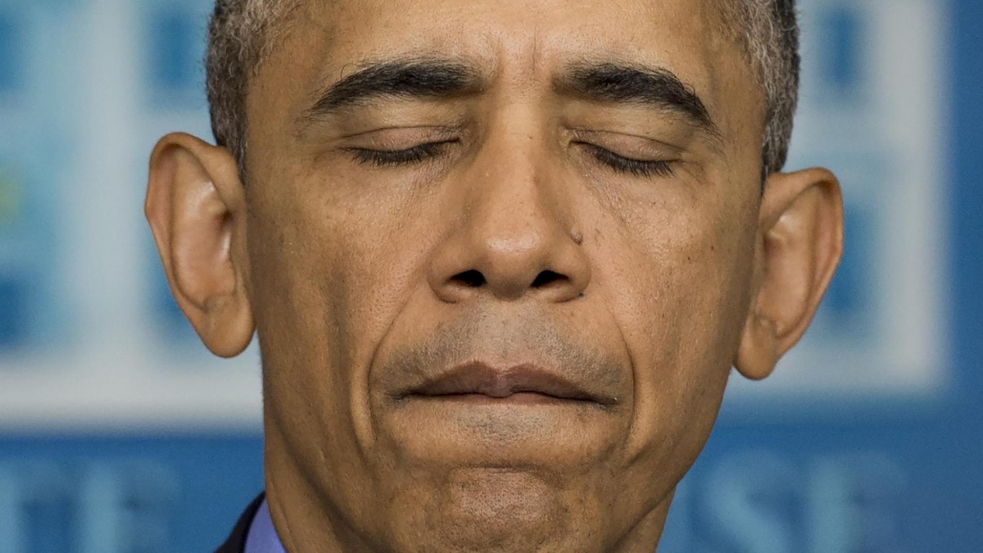 US-Präsident Barack Obama hält Zorn und Trauer über das Attentat in Charleston nur mit Mühe zurück