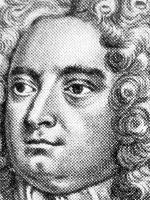 Zeitgenössisches Porträt des irisch-englischen Schriftstellers Jonathan Swift (1667-1745)