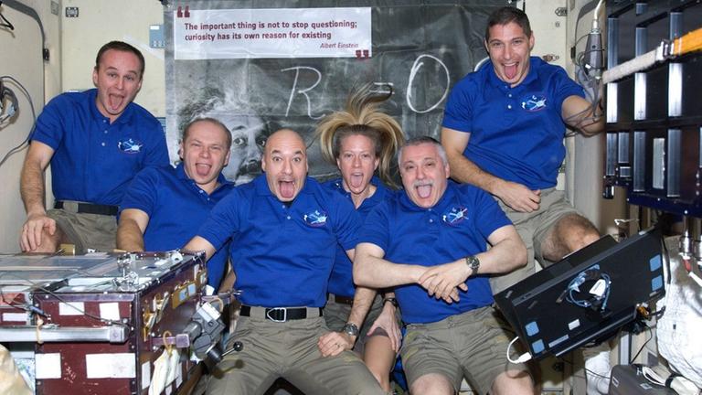 Astronauten und Kosmonauten gemeinsam auf der ISS