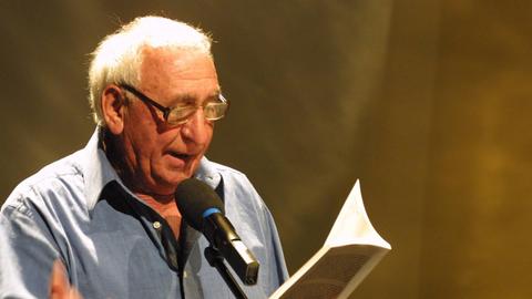 Raymond Federman ( USA ) auf dem 3. Internationalen Literaturfestival Berlin in den Sophiensaelen (2003).