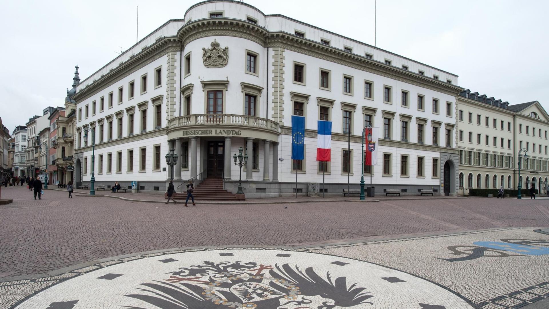Gebäude des hessischen Landtags in Wiesbaden