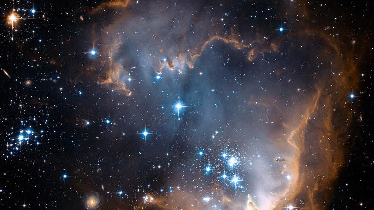 Sternentstehungsgebiet N90 in der Kleinen Magellanischen Wolke, einer Begleitgalaxie der Milchstraße.