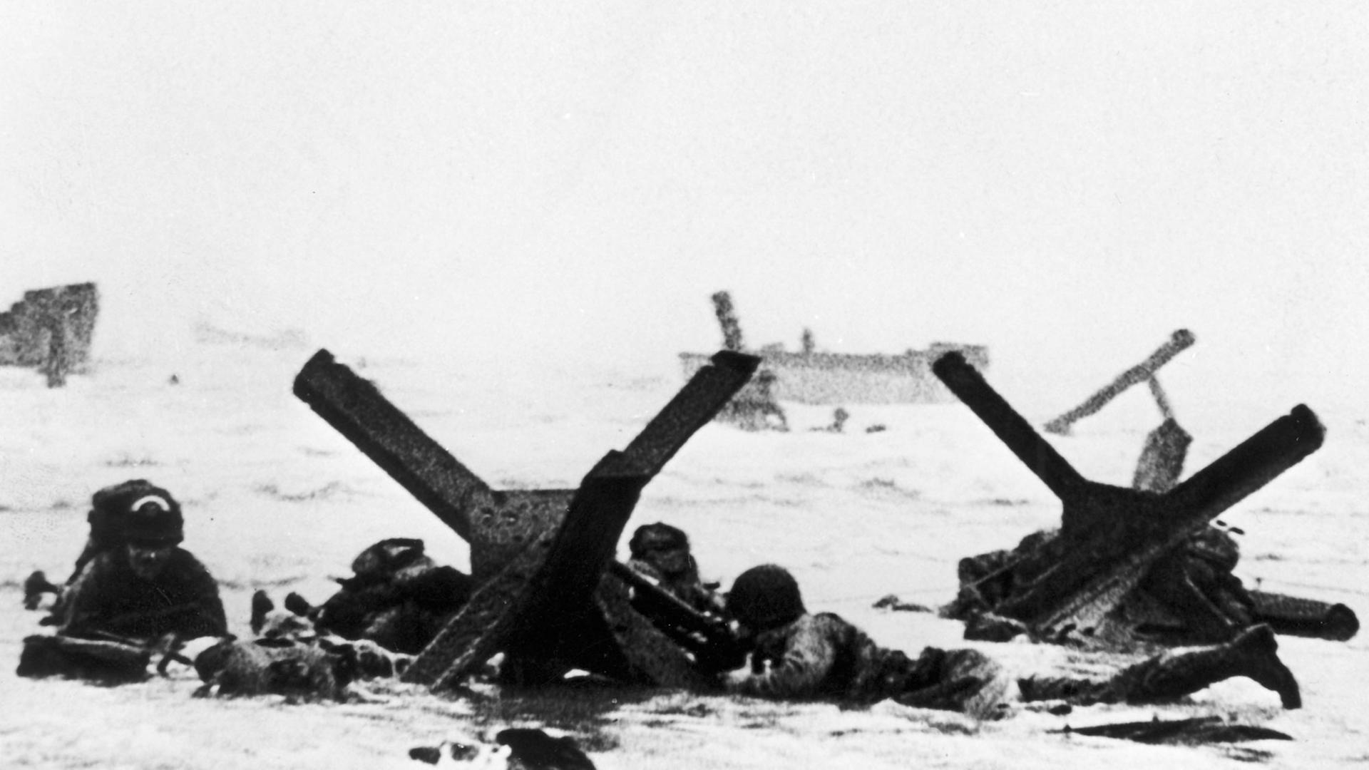 Landung der Invasionstruppen am 6. Juni 1944 in der Normandie