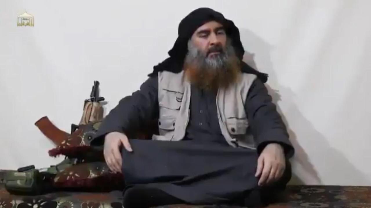 Ein Ausschnitt aus dem Propaganda-Video der IS-Terroristen, das ihren Chef Abu Bakr al-Bagdadi zeigen soll.