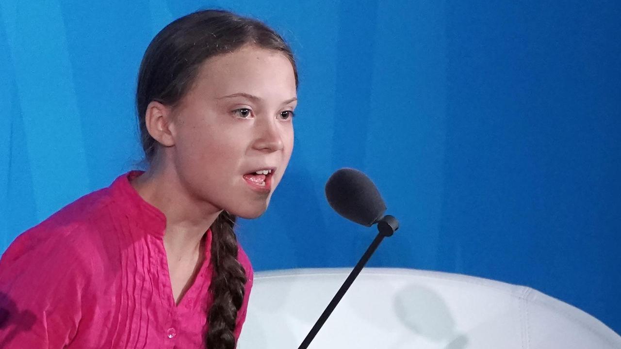Greta Thunberg bei ihrer Rede