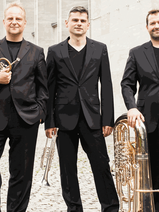 Das Blechbläserquintett des Deutschen Symphonie-Orchesters Berlin mit Antonio Adriani, Falk Maertens, Raphael Mentzen, Johannes Lipp und Andreas Klein