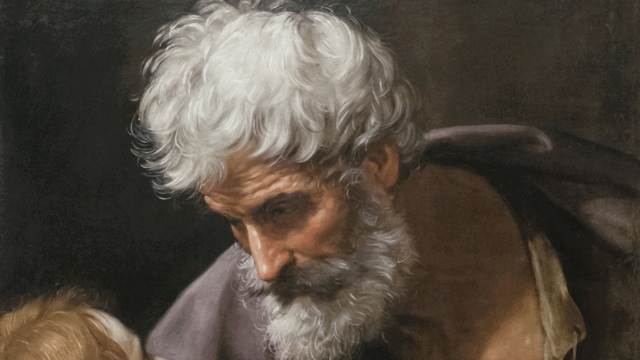 Der Evangelist Matthäus auf einem Gemälde von Guido Reni (Vatikanische Museen Rom)
