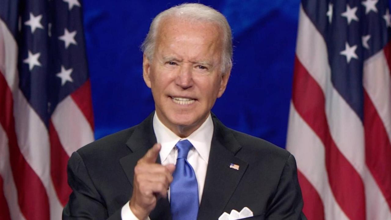 August 20, 2020: Joe Biden hält seine Rede zur Präsidendschaftskandidatur