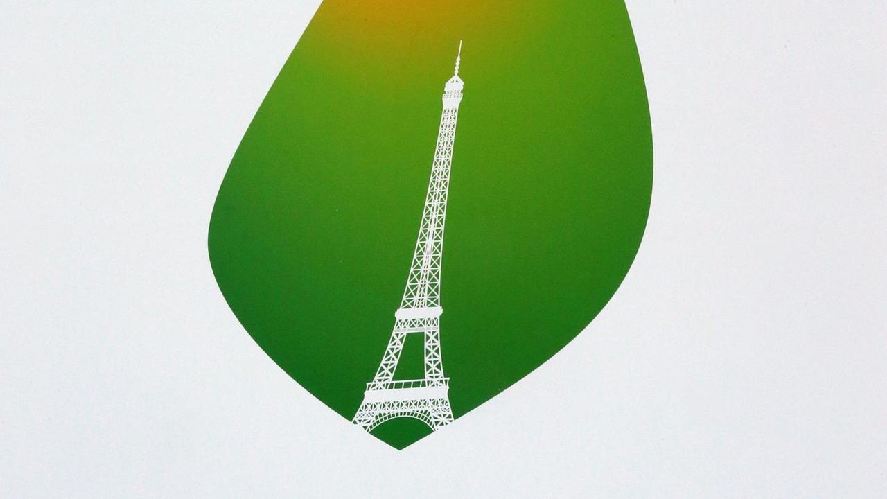 Logo des Weltklimagipfels 2015 in Paris.