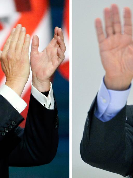 US-Präsidentschaftskandidat Donald Trump (links) und der russische Präsident Wladimir Putin